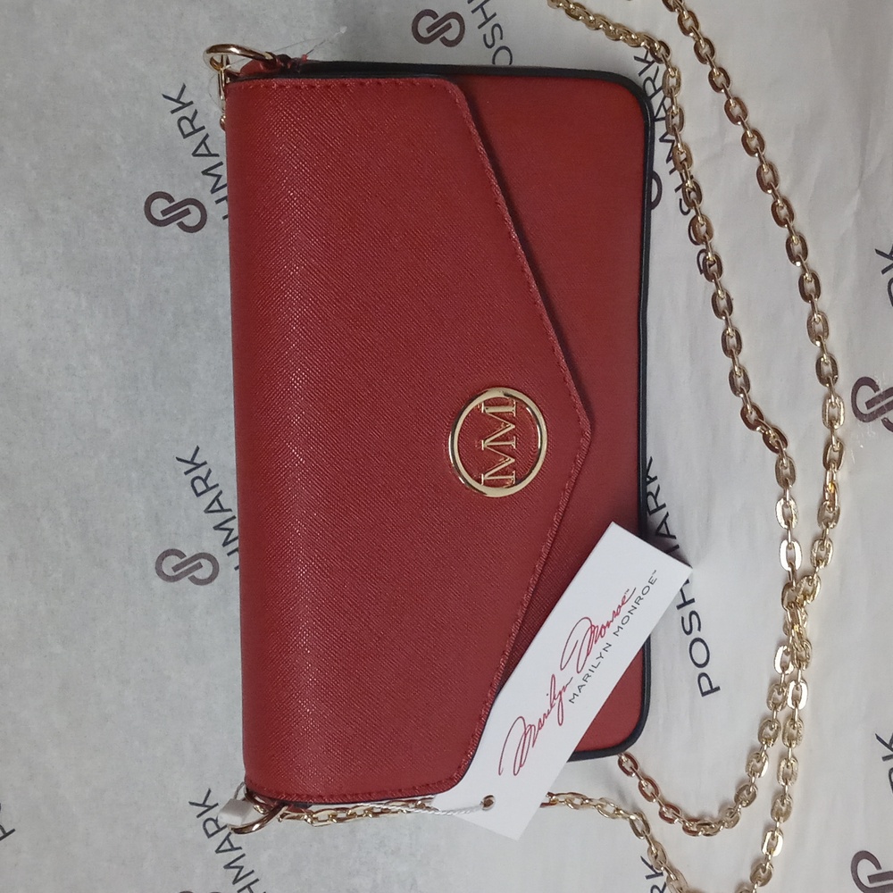 Marilyn Monroe Red Crossbody Chain Cardinal Red Clutch